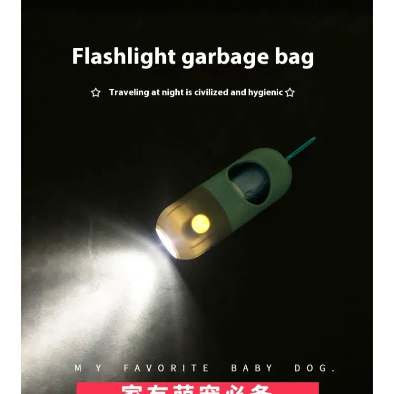 Led Light Pet Waste Bag Dispenser For Dogs Cats Dog Poop Scooper Bags Waste Bags Holder Dispensers Pet Clean Accessories